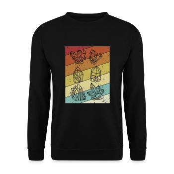 Rétro Géologue Rockhounding Collectionneur de minéraux - Sweat-shirt Unisexe - noir - Devant - Alina (178cm) & Michal (187cm)