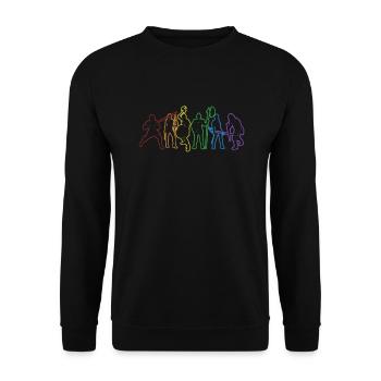 LARP LGBT Rainbow LARPing Weapons Armor Character - Unisex Sweatshirt - black - Front - Alina (178cm) & Michal (187cm)