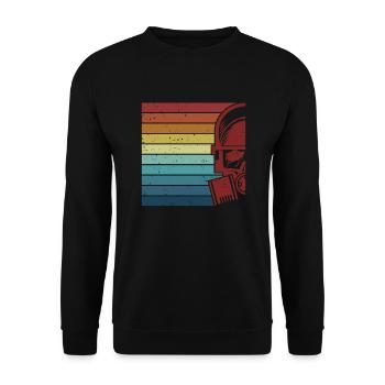 Retro Uran Kernkraftwerk Energie Kernkraft - Unisex Pullover - Schwarz - Vorne - Alina (178cm) & Michal (187cm)