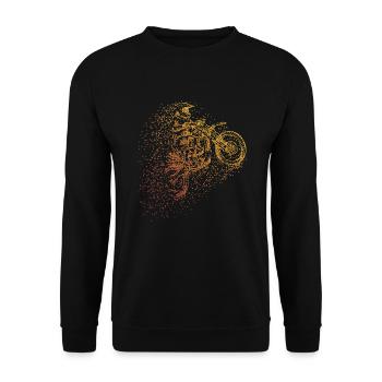 Supermoto Motorcycle Racing Riders Motocross - Unisex Sweatshirt - black - Front - Alina (178cm) & Michal (187cm)