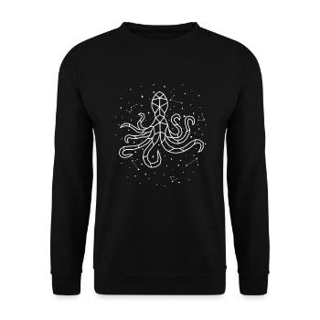 Sternbild Octopus Constellation Octopodes - Unisex Sweatshirt - black - Front - Alina (178cm) & Michal (187cm)