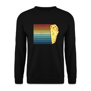 Fromager rétro Queso Lover Fromage Gouda - Sweat-shirt Unisexe - noir - Devant - Alina (178cm) & Michal (187cm)