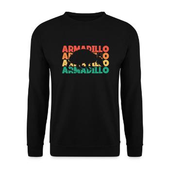 Armadillo Retro Text Pink Fairy Chlamyphoridae - Unisex Sweatshirt - black - Front - Alina (178cm) & Michal (187cm)