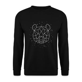 Sternbild Panda Constellation Panda Bear Friend - Unisex Sweatshirt - black - Front - Alina (178cm) & Michal (187cm)