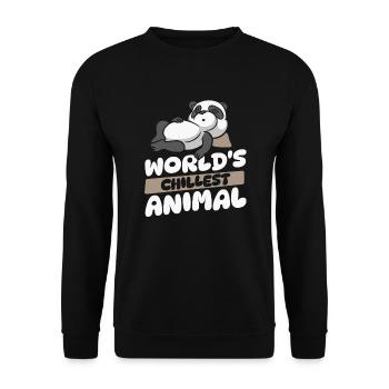 L’animal le plus froid du monde Panda Ours Ami Géant - Sweat-shirt Unisexe - noir - Devant - Alina (178cm) & Michal (187cm)