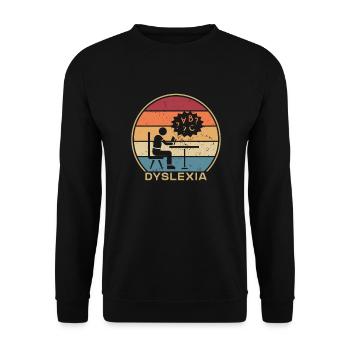 Retro Apraxia Dyslexia Articulation Disorder - Unisex Sweatshirt - black - Front - Alina (178cm) & Michal (187cm)
