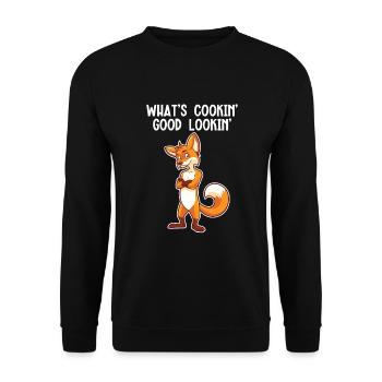 Qu’est-ce qui mijote bien Caninae Red Fox - Sweat-shirt Unisexe - noir - Devant - Alina (178cm) & Michal (187cm)