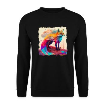 Caninae Rotfuchs Canidae Fuchs Liebhaber Fuchs - Unisex Pullover - Schwarz - Vorne - Alina (178cm) & Michal (187cm)