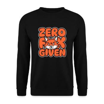 Zero Fox Given Canidae Caninae Rotfuchs Fuchs Liebhaber - Unisex Pullover - Schwarz - Vorne - Alina (178cm) & Michal (187cm)