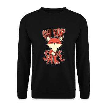 Oh For Sake Red Fox Canidae Caninae Fox Lover Fox - Unisex Sweatshirt - black - Front - Alina (178cm) & Michal (187cm)