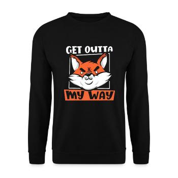 Raus Aus Meinem Weg Rotfuchs Canidae Caninae Fuchs - Unisex Pullover - Schwarz - Vorne - Alina (178cm) & Michal (187cm)