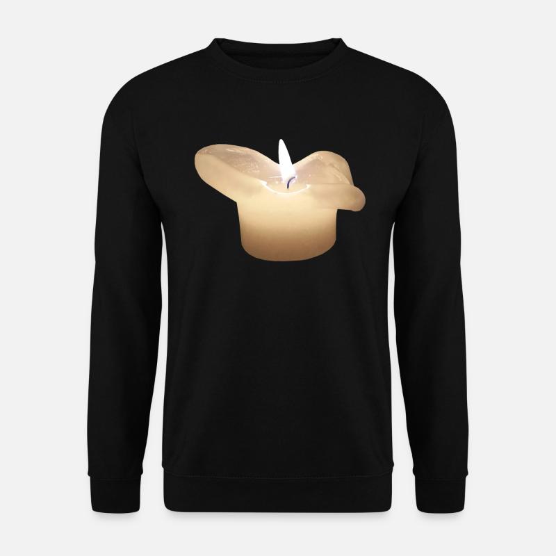 Kerze - Unisex Pullover - Schwarz