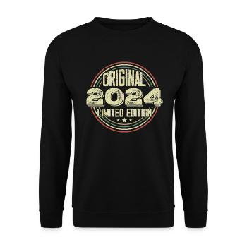 2024 Fêtes D’anniversaire, Un Millésime Légendaire - Sweat-shirt Unisexe - noir - Devant - Alina (178cm) & Michal (187cm)