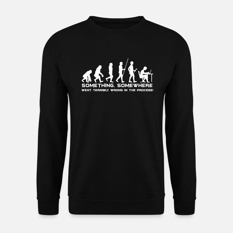 Évolution du cadeau d'ordinateur Man Nerd Geek - Sweat-shirt Unisexe - noir