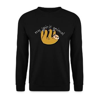 My Spirit Animal - Unisex Sweatshirt - black - Front - Alina (178cm) & Michal (187cm)