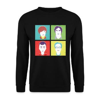 The Big Bang Theory Pop Art - Unisex Pullover - Schwarz - Vorne - Alina (178cm) & Michal (187cm)