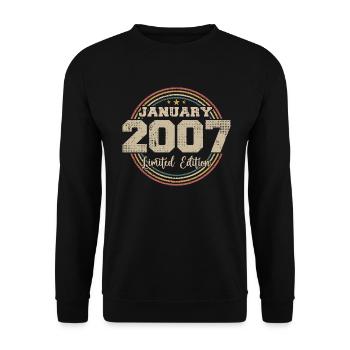 Les légendes sont nées en janvier 2007 - Sweat-shirt Unisexe - noir - Devant - Alina (178cm) & Michal (187cm)
