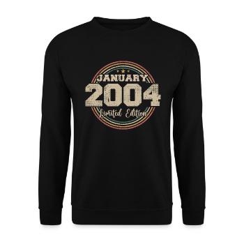 Die Legenden wurden im Januar 2004 geboren - Unisex Pullover - Schwarz - Vorne - Alina (178cm) & Michal (187cm)