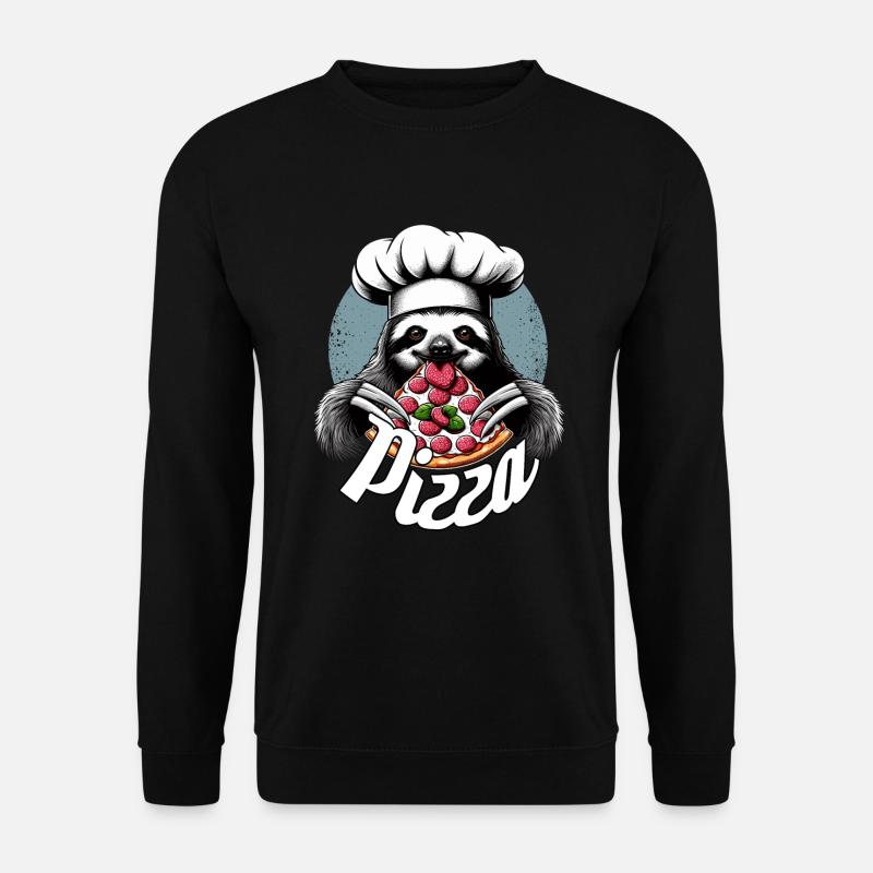 Pizza Yummy Sloth Gift - Unisex Sweatshirt - black