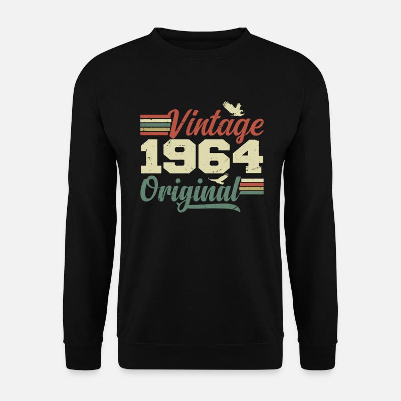 Jahrgang 1964 Retro 1964 Jubiläumsgeschenk - Unisex Pullover - Schwarz