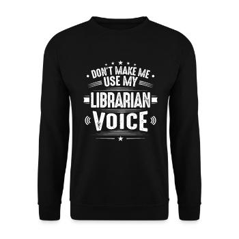 Livres de lecture bibliothèque bibliothèque bibliothèque bibliothèque - Sweat-shirt Unisexe - noir - Devant - Alina (178cm) & Michal (187cm)