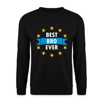 Meilleur bro de tous les temps (bannières, étoiles) - Sweat-shirt Unisexe - noir - Devant - Alina (178cm) & Michal (187cm)
