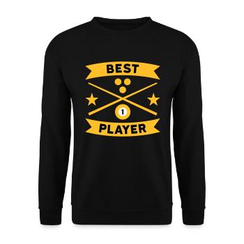 Best billiard players, billiard cues, billiard balls - Unisex Sweatshirt - black - Front - Alina (178cm) & Michal (187cm)