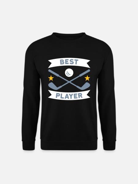 Best golf player (banners, stars, golf clubs) - Unisex Sweatshirt - black