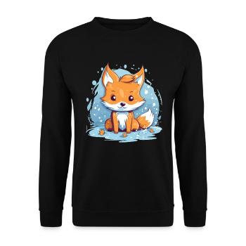 Renard - Sweat-shirt Unisexe - noir - Devant - Alina (178cm) & Michal (187cm)