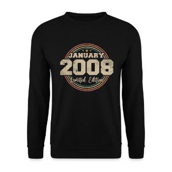 Die Legenden wurden im Januar 2008 geboren - Unisex Pullover - Schwarz - Vorne - Alina (178cm) & Michal (187cm)