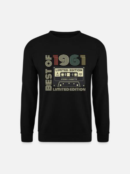 Jahrgang 1961 - 1961 Retro Geburtstagsgeschenk - Unisex Pullover - Schwarz