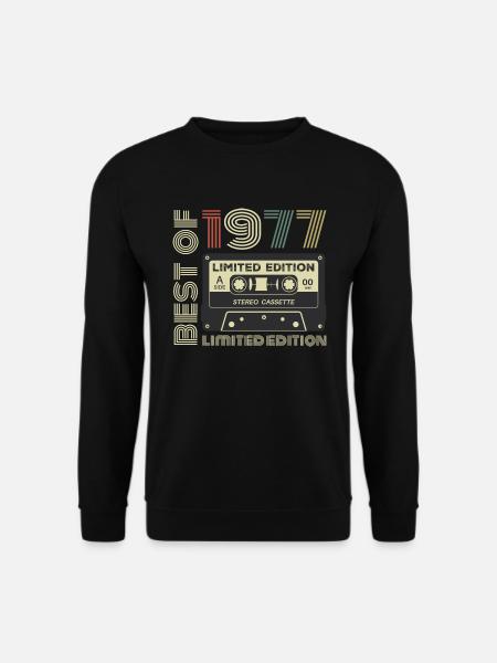 Jahrgang 1977 - 1977 Retro Geburtstagsgeschenk - Unisex Pullover - Schwarz