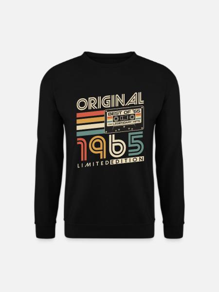1965 Jahrgang geboren Vintage Retro Geburtstag - Unisex Pullover - Schwarz
