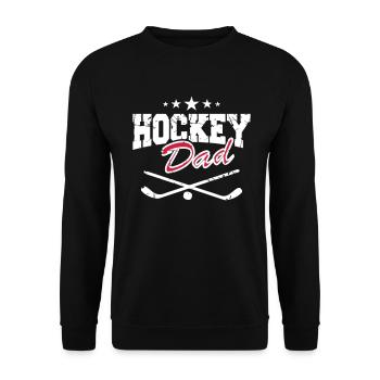 Hockey Dad - Unisex Pullover - Schwarz - Vorne - Alina (178cm) & Michal (187cm)