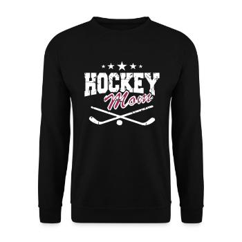 Hockey Mom - Unisex Sweatshirt - black - Front - Alina (178cm) & Michal (187cm)