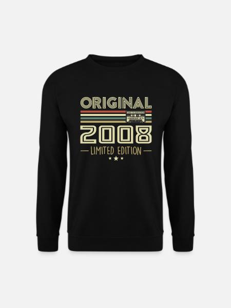 Vintage 2008 Original Vintage Anniversaire Rétro - Sweat-shirt Unisexe - noir