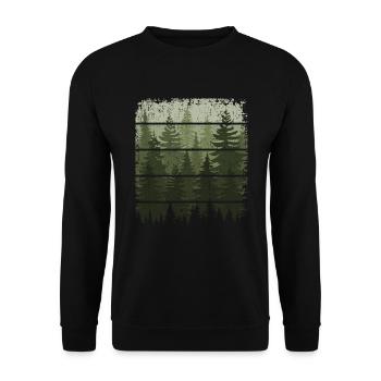 Forêt Nature Arbres Nature sauvage Plein air Amoureux de la nature - Sweat-shirt Unisexe - noir - Devant - Alina (178cm) & Michal (187cm)