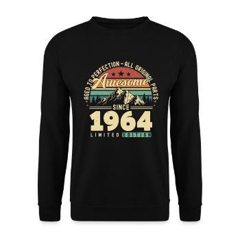 Great since 1964 - Unisex Sweatshirt - black - Front - Alina (178cm) & Michal (187cm)