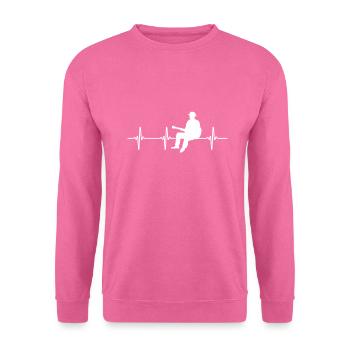 Fréquence cardiaque du guitariste musicien de blues - Sweat-shirt Unisexe - rose - Devant