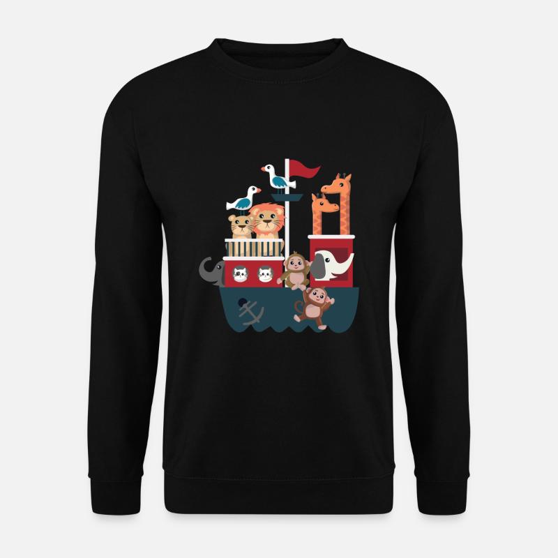 Arche Noah mit Tieren - Unisex Pullover - Schwarz