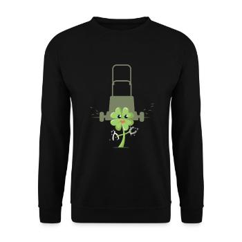 Un trèfle est fauché - Sweat-shirt Unisexe - noir - Devant - Alina (178cm) & Michal (187cm)