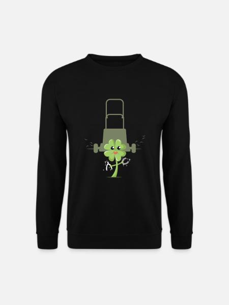 Ein Kleeblatt wird gemäht - Unisex Pullover - Schwarz
