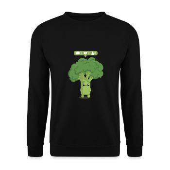 Brokkoli in Social Media - Unisex Pullover - Schwarz - Vorne - Alina (178cm) & Michal (187cm)