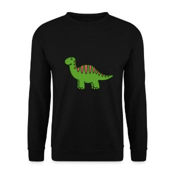 Cadeau de dinosaure Brontosaure - Sweat-shirt Unisexe - noir - Devant - Alina (178cm) & Michal (187cm)