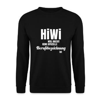 Studentische Hilfskraft lustiger Spruch Geschenk - Unisex Pullover - Schwarz - Vorne - Alina (178cm) & Michal (187cm)