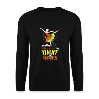 Ballet Distrait De La Danse Et Des Livres Cadeau - Sweat-shirt Unisexe - noir - Devant - Alina (178cm) & Michal (187cm)