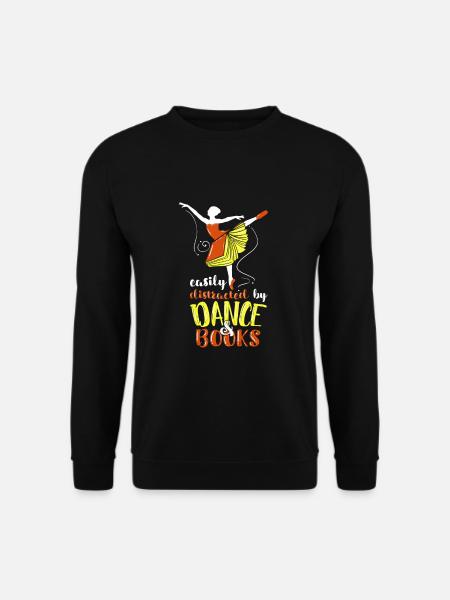 Ballet Abgelenkt Vom Tanzen Und Büchern Geschenk - Unisex Pullover - Schwarz