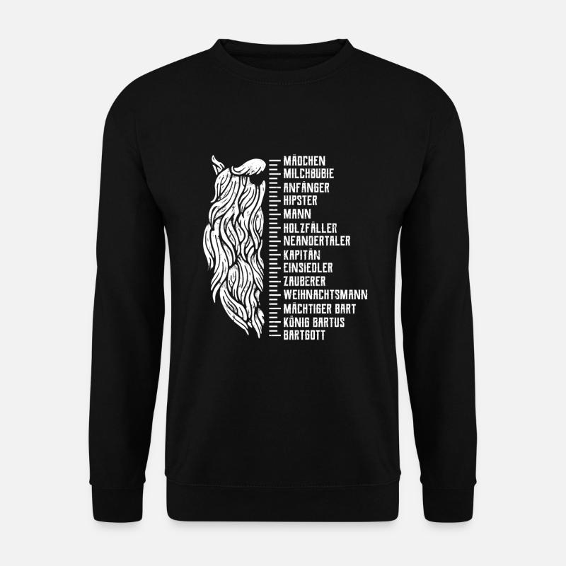 Beard bar bearer ruler scale beard gift - Unisex Sweatshirt - black