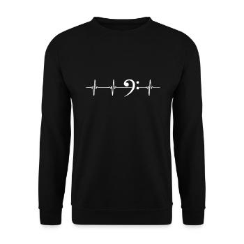Bassiste musicien contrebasse cadeau tuba basson - Sweat-shirt Unisexe - noir - Devant - Alina (178cm) & Michal (187cm)