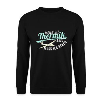 Cadeau de planeur de planeur - Sweat-shirt Unisexe - noir - Devant - Alina (178cm) & Michal (187cm)